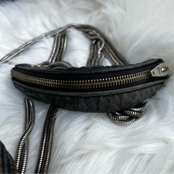 Alexander Wang Crossbody Bag Leather Distressed Grunge Rock - Picture 11 of 15